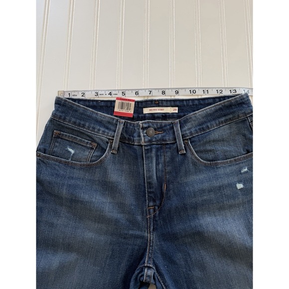 Levi's Mid Rise Skinny Women's Jeans 8M 29x32 NWT Medium Wash Stretch - Picture 9 of 11